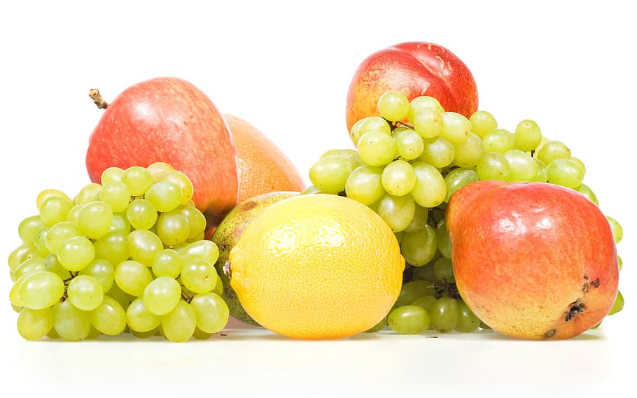fruits, white, fresh, freshness, pile, closeup, isolated, heap HD wallpaper