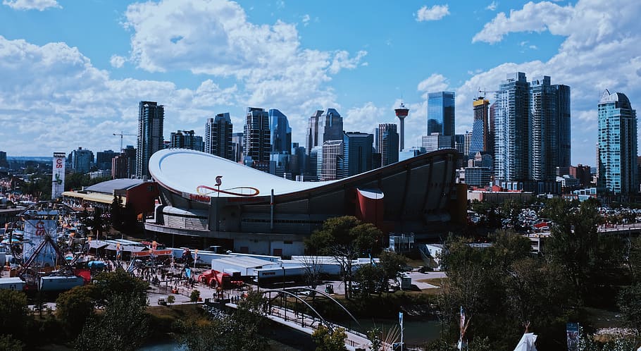 canada, calgary, saddledome rise southeast, vincenzo landino, HD wallpaper