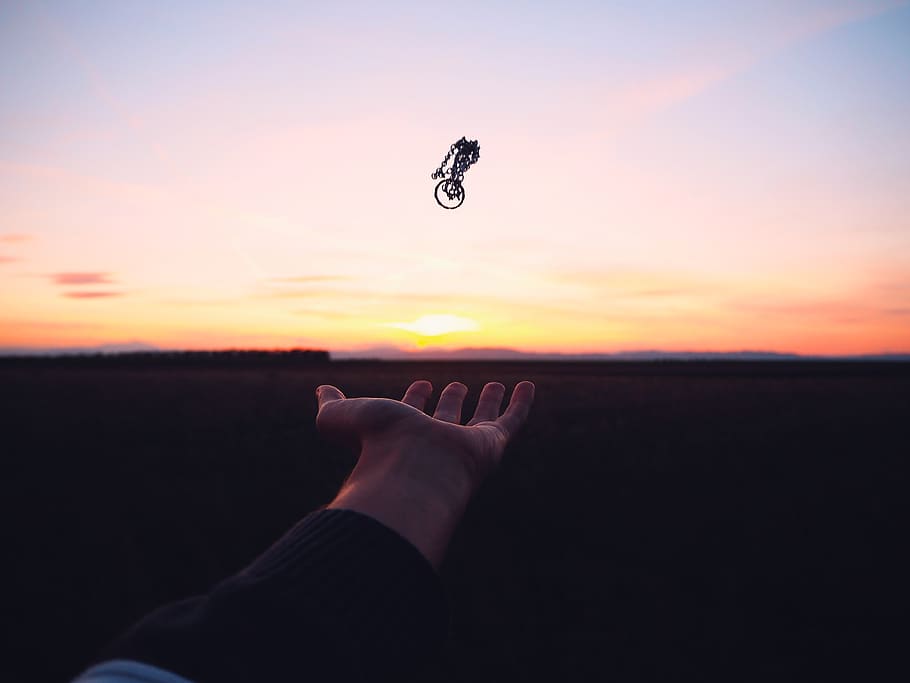 human, person, hand, austria, sky, bicycle, transportation HD wallpaper