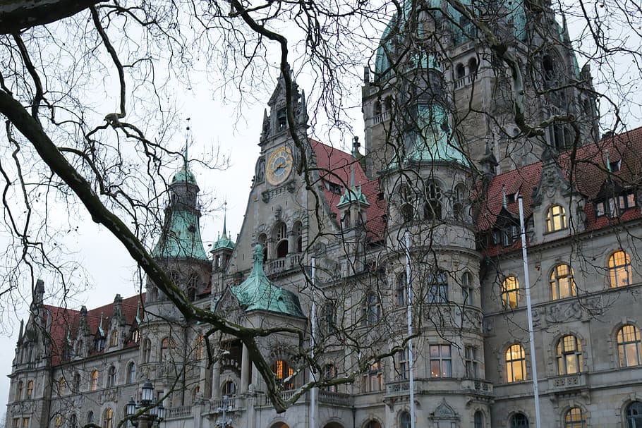 germany, hanover, building, architecture, castle, building exterior HD wallpaper
