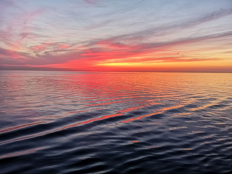 sunset, baltic, cruise, water, scenics - nature, sea, sky, beauty in nature HD wallpaper