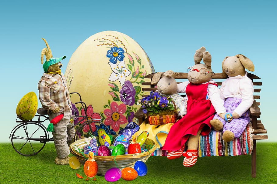 easter, happy easter, easter nest, osterkorb, easter egg, chicks HD wallpaper