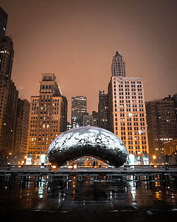 Cloud Gate, Chicago, architecture, bean, building, city, cityscape HD wallpaper