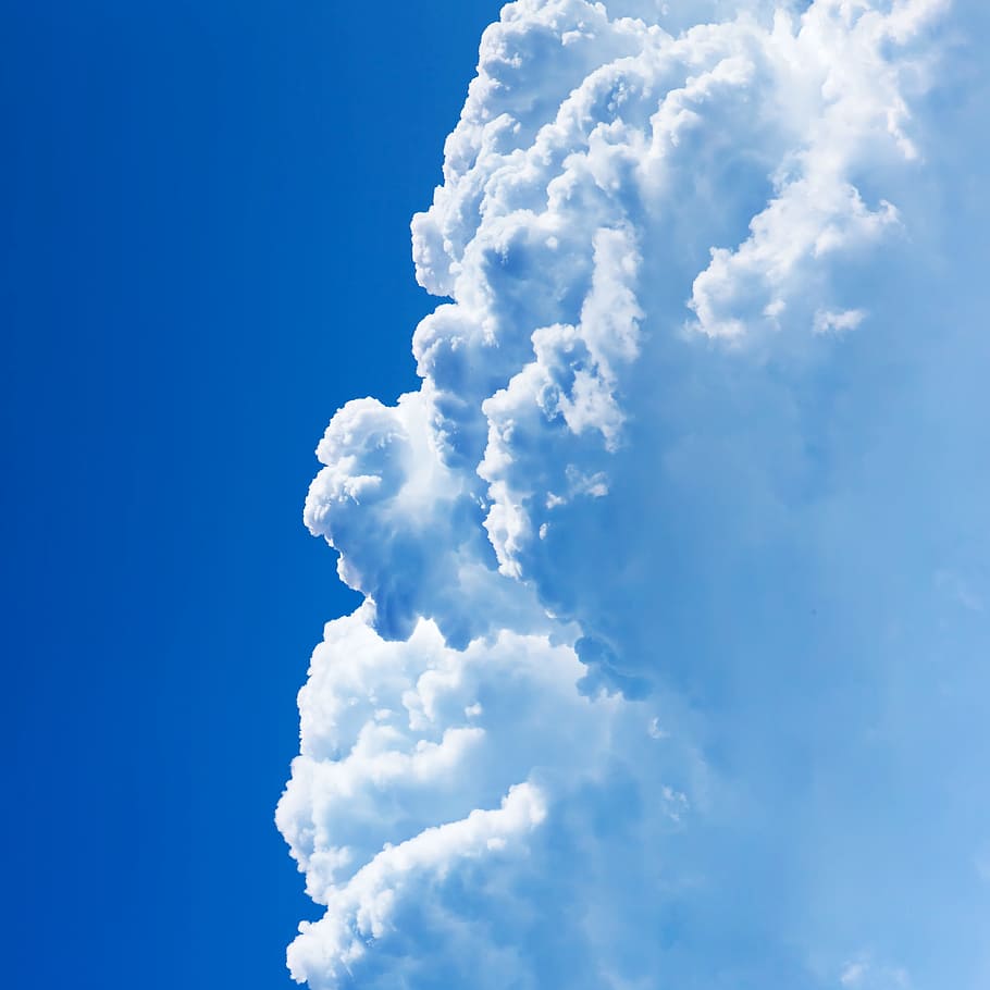 air, atmosphere, background, beautiful, blue, blue-sky, bright HD wallpaper
