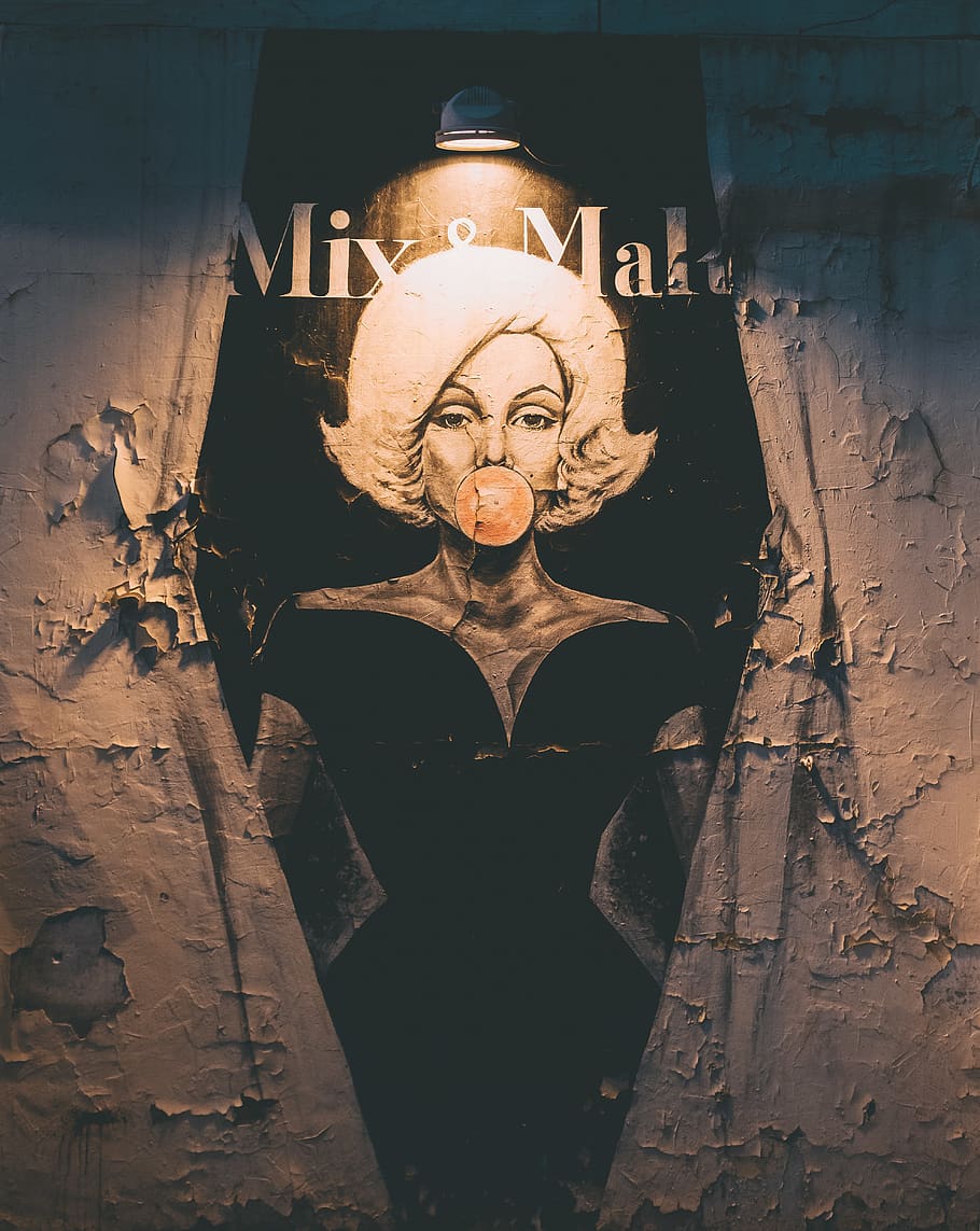 Marilyn Monroe Foto Wallpaper Tejida Autoadhesiva Mural de Pared Arte M108