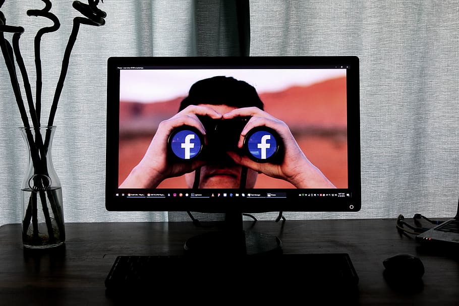 television showing man using binoculars, facebook, jar, pottery HD wallpaper