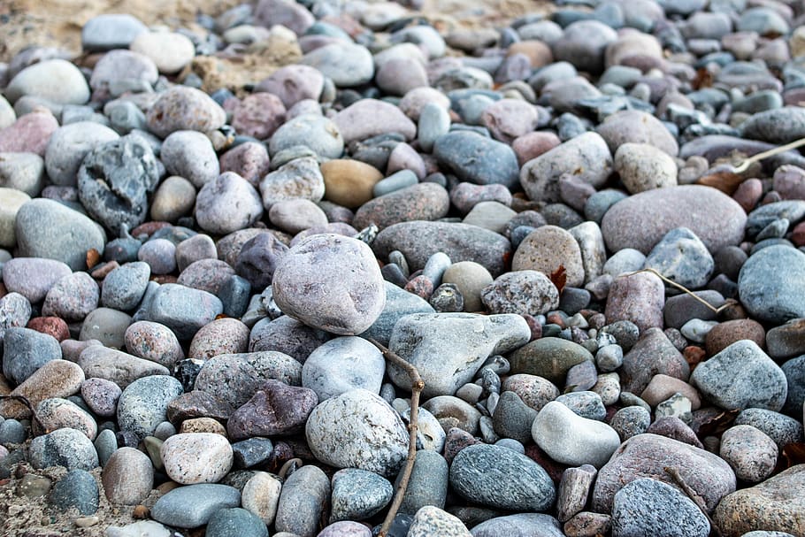stone lot, pebble, solid, rock, stone - object, abundance, no people HD wallpaper