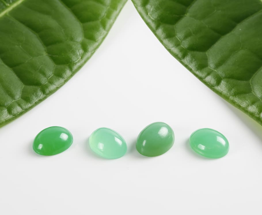 gems, cabochon, green, green color, food, close-up, studio shot HD wallpaper