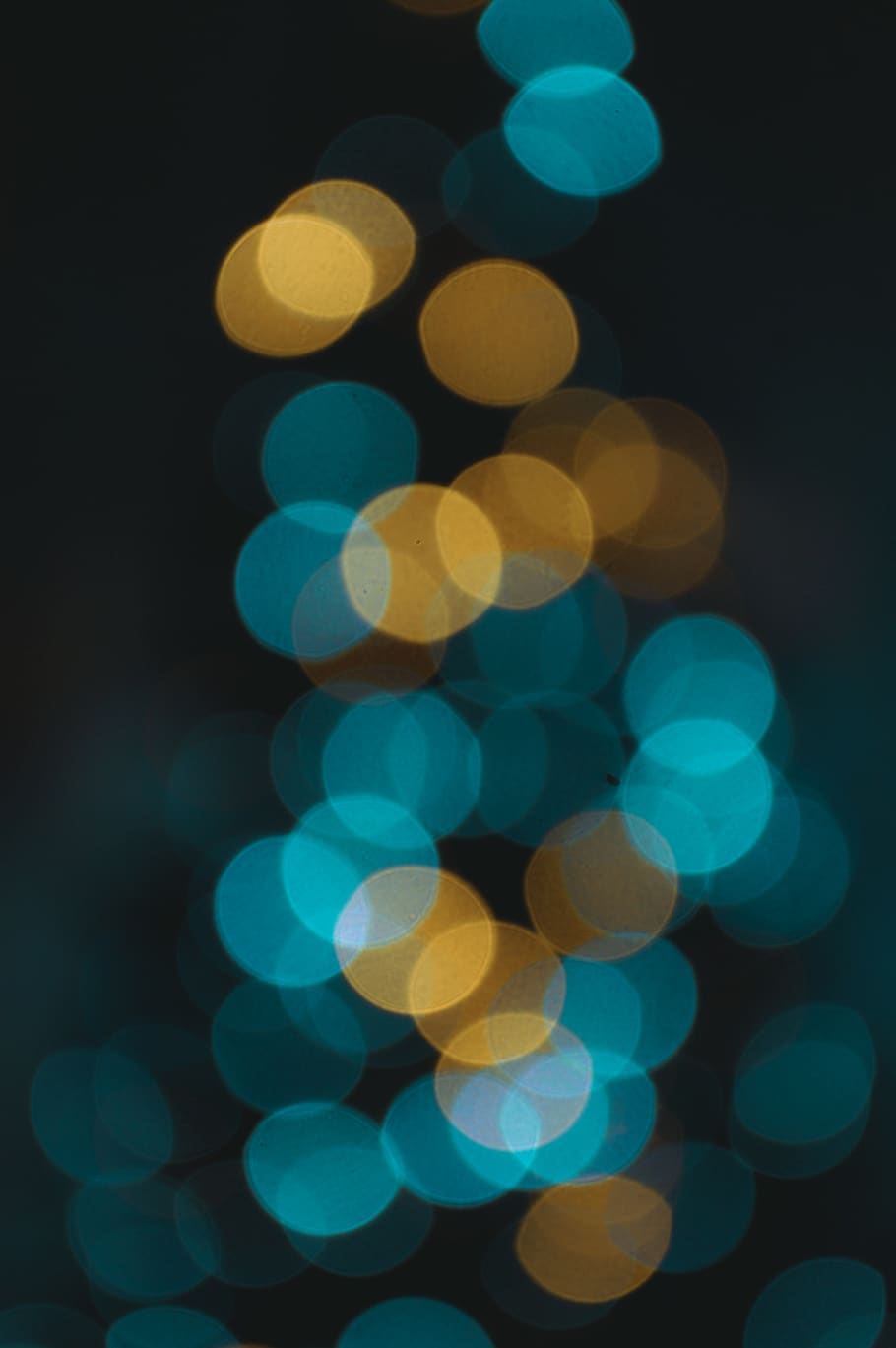 night, illuminated, defocused, circle, geometric shape, abstract HD wallpaper