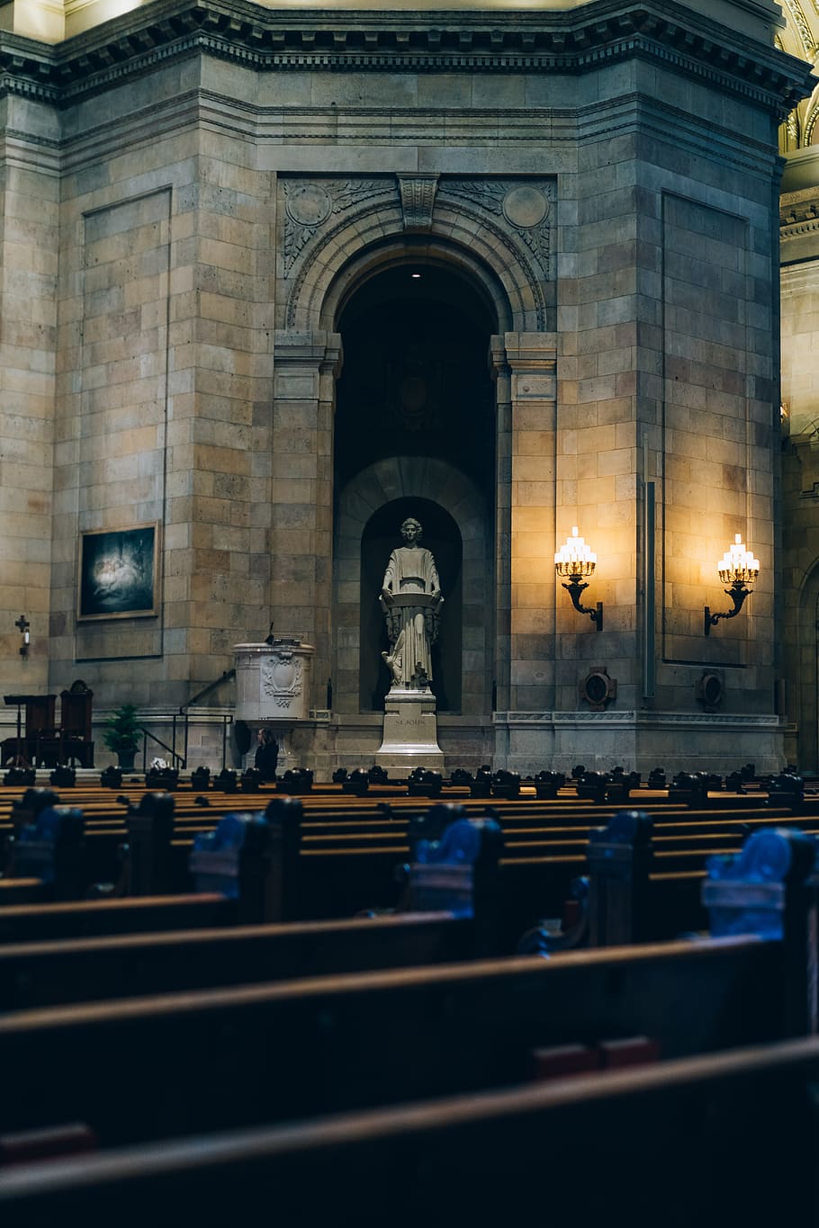 Empty Seats Inside A Church, architecture, building, cathedral HD wallpaper