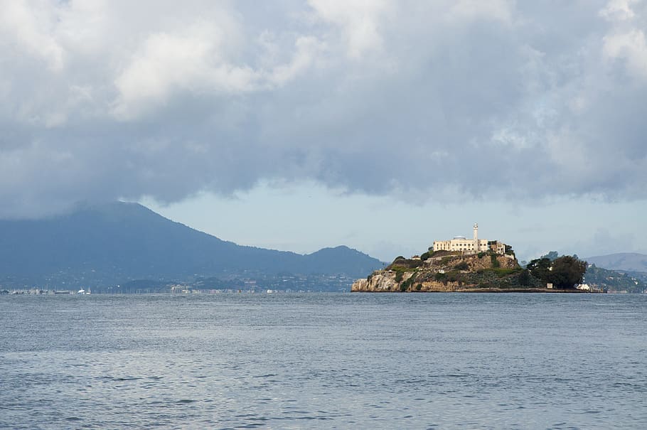 san francisco, united states, alcatraz island, prison, sky, HD wallpaper