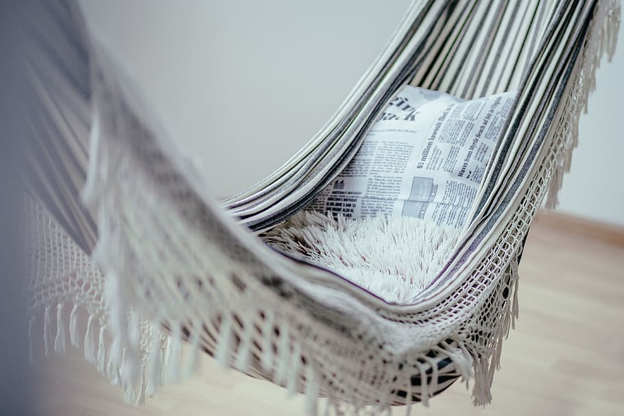 hammock, relax, chill, sleep, pillow, house, home, newspaper HD wallpaper
