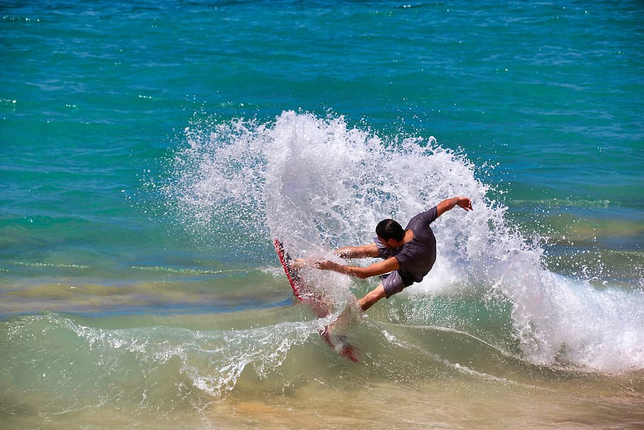 surfer, waters, action, variety, motion, sea, splashing, sport HD wallpaper