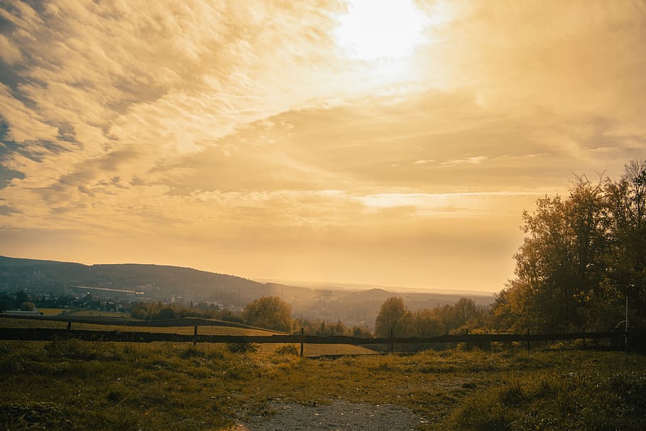 sunset, evening, nature, landscape, sky, the picturesque, view HD wallpaper