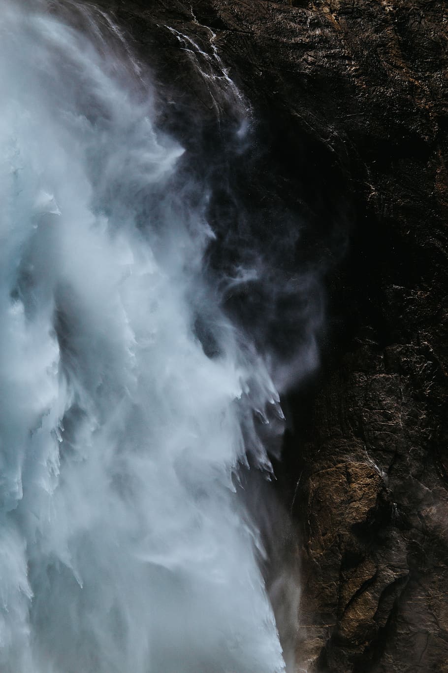 water, waterfall, abstract, motion, rock, no people, rock - object, HD wallpaper