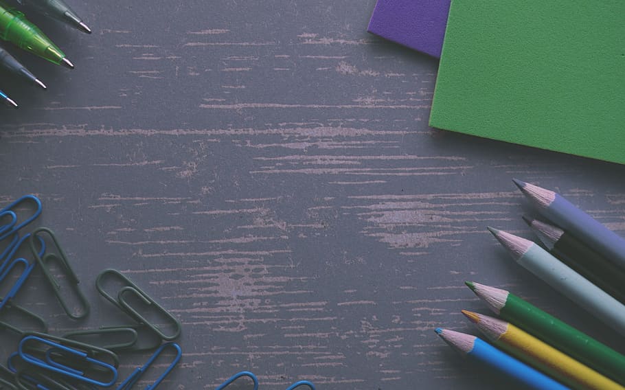 art, table, pencil, object, lead, color, colorful, indoors HD wallpaper