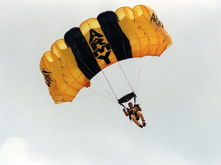 military, army, human, activity, skydiving, diver, extreme sports HD wallpaper