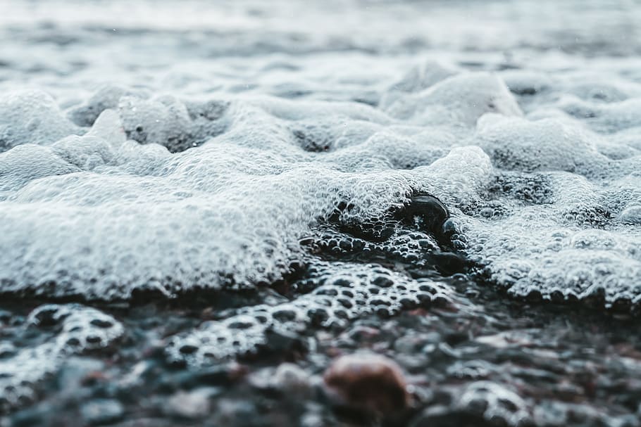 wave, foam, close up, beach, coast, sea, water, inject, nature HD wallpaper