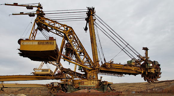 mining, machine, excavator, bucket, extraction, coal, huge HD wallpaper
