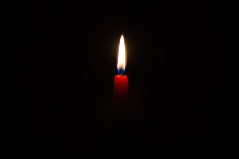 dark, night, candle, light, spark, wax, heat, fire, flame, burning HD wallpaper