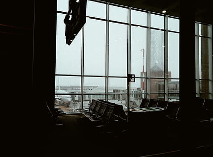 empty dining table, airport, italy, venice, airport terminal HD wallpaper