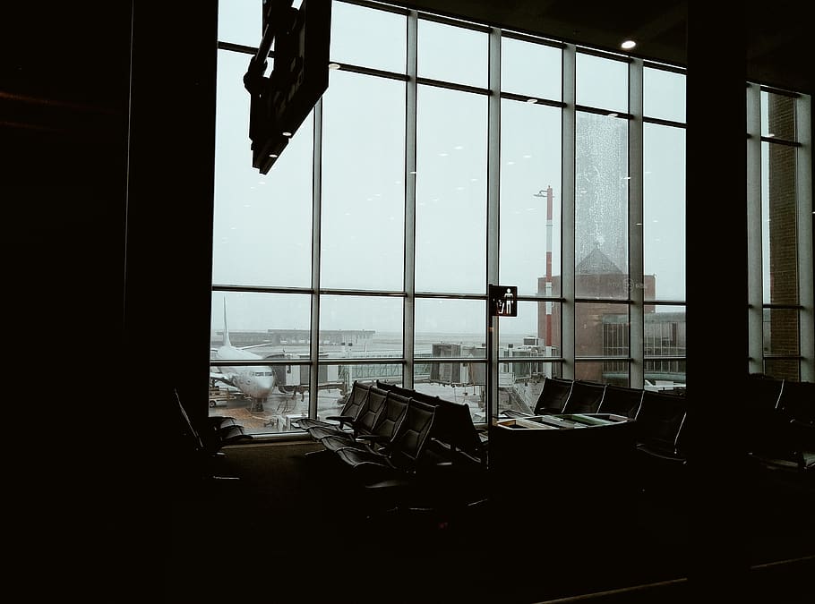 empty dining table, airport, italy, venice, airport terminal HD wallpaper