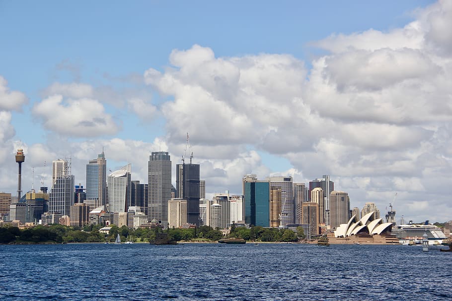 opera house, sydney skyline, australia, architecture, cityscape, HD wallpaper