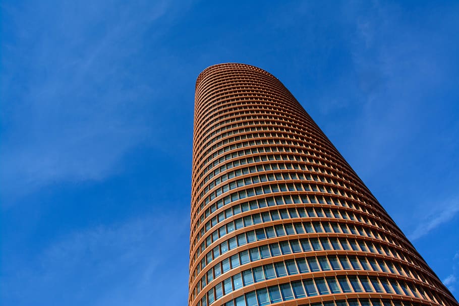 Architectural View of Green Building, architecture, low angle shot HD wallpaper