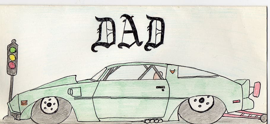 handdrawn, card, image, dad, drawing, race, fast, paper, creativity HD wallpaper