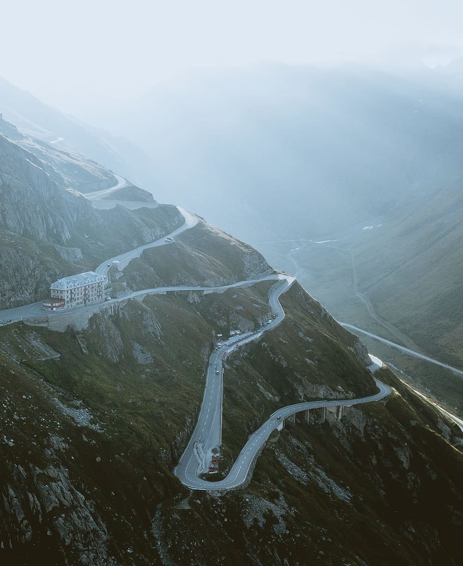 ADD ME ON INSTAGRAM: daventuree, mountain, cliff, road, highway HD wallpaper