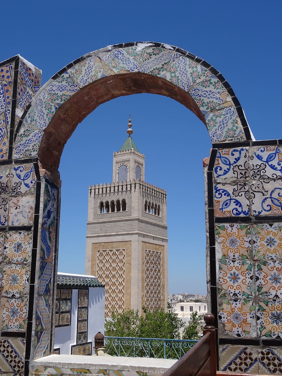 tunis, medina, mosque, tunisia, arabic, muslim, africa, architecture, HD wallpaper