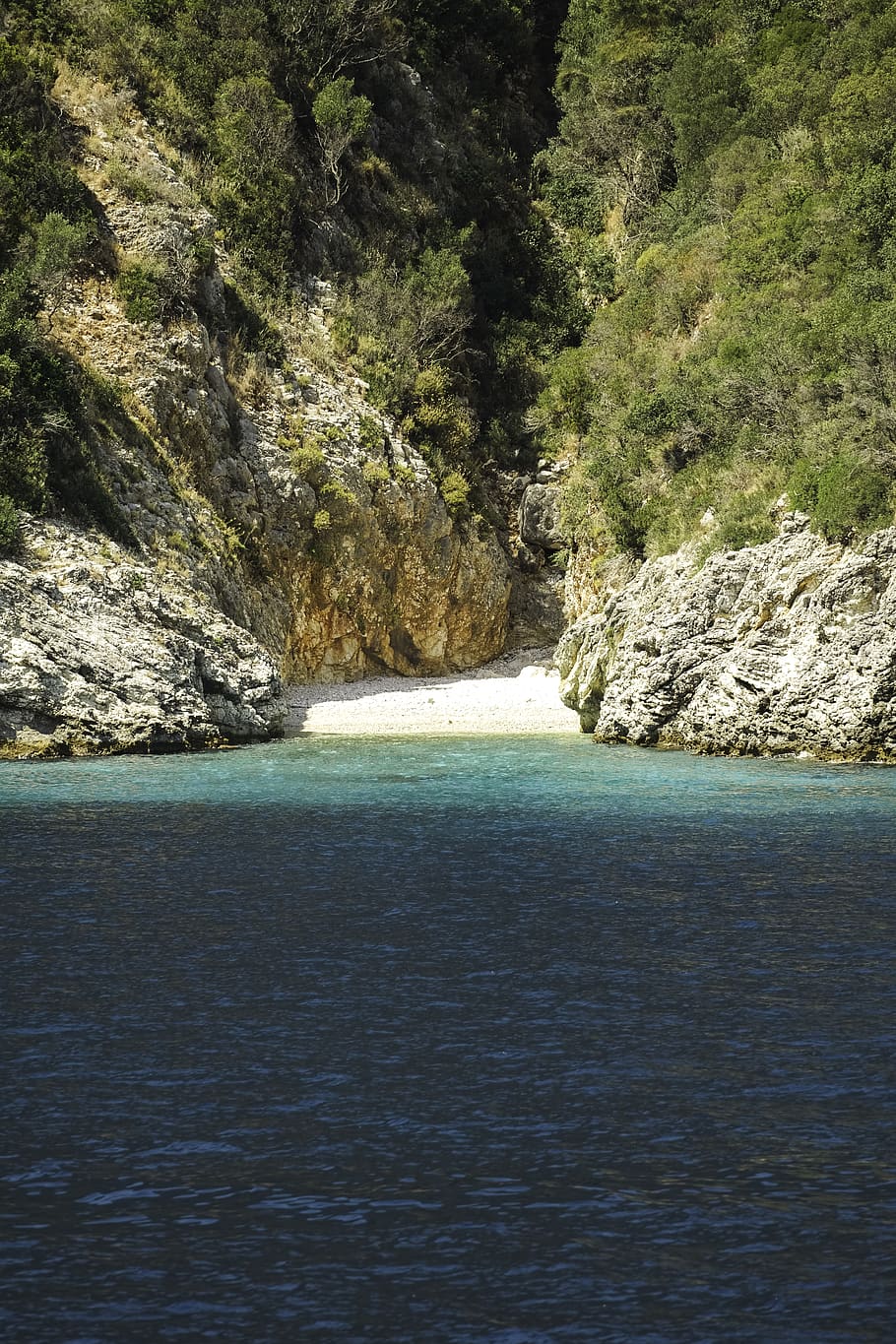 greece, lefkada, beach, pebbles, rocks, ocean, sea, private HD wallpaper