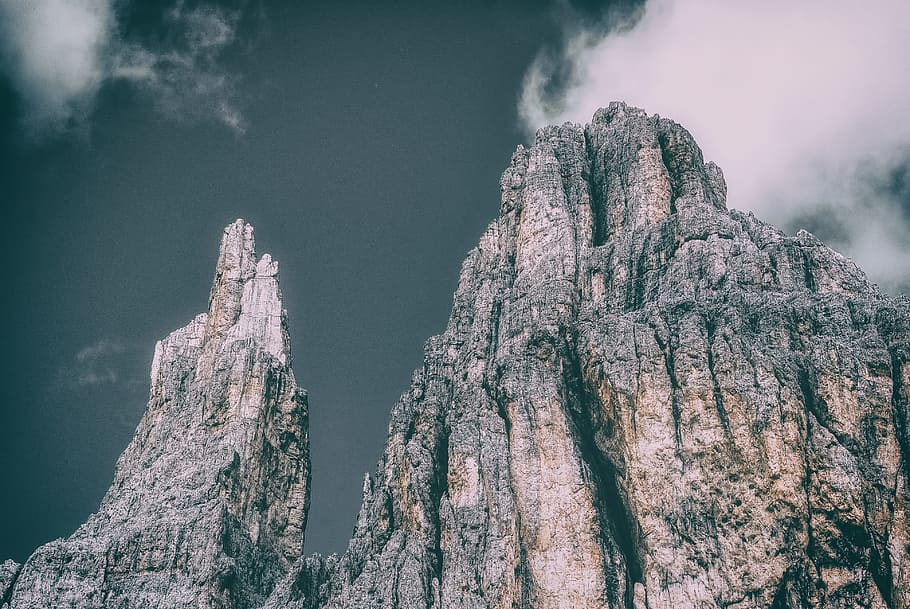 Photo of Mountains, cliff, clouds, daylight, dolomites, high HD wallpaper
