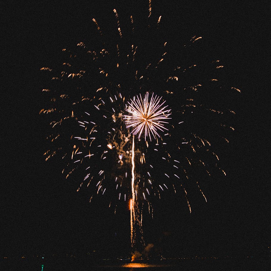 fire, ireworks, firework, lights, night, show, illuminated HD wallpaper