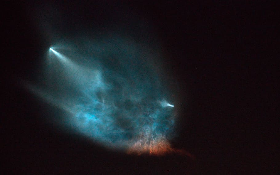 satellite, rocket, launch, illuminated, illumination, explore HD wallpaper