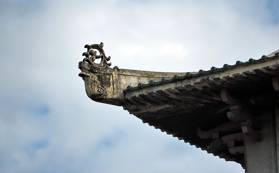 old, structure, vintage, chinese, design, crest, symbol, antique HD wallpaper