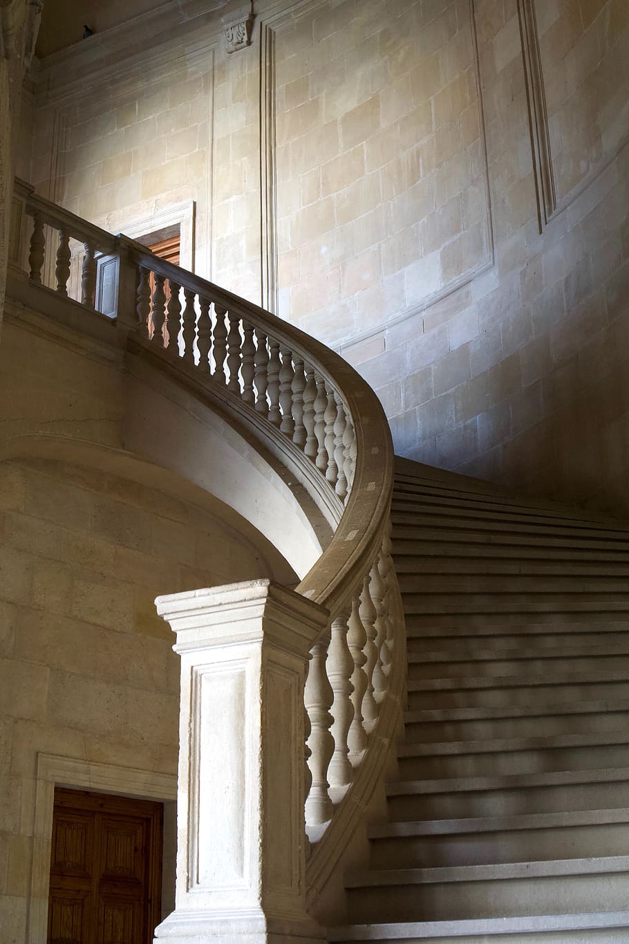 beige stair paint, architecture, built structure, indoors, building HD wallpaper