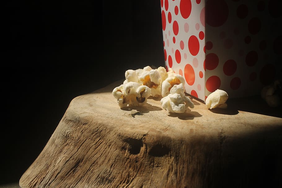 popcorn, red dot box popcorn, cook, food, food and drink, indoors HD wallpaper
