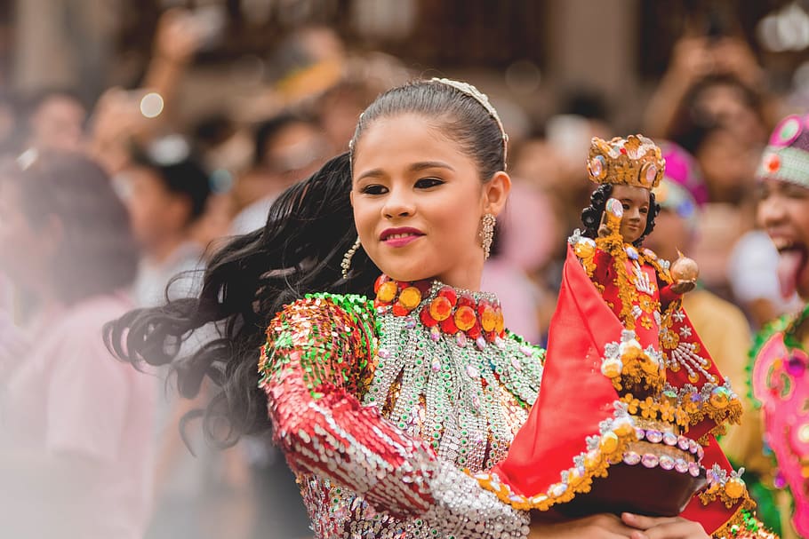 Free download | HD wallpaper: girl dancing while holding Sto.Nino ...