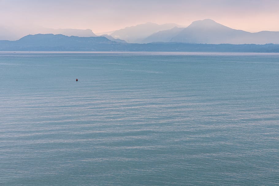 blue sea, beauty in nature, scenics - nature, mountain, water HD wallpaper