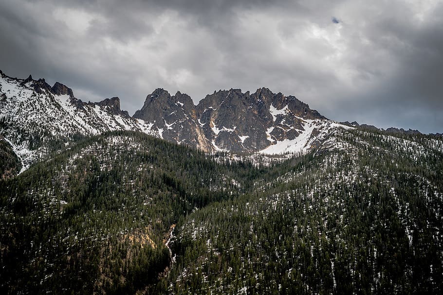 mountain, nature, cloud - sky, beauty in nature, plant, scenics - nature HD wallpaper