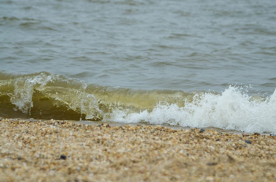 beach, summer, wave, ocean, splash, beachside, summertime, water HD wallpaper