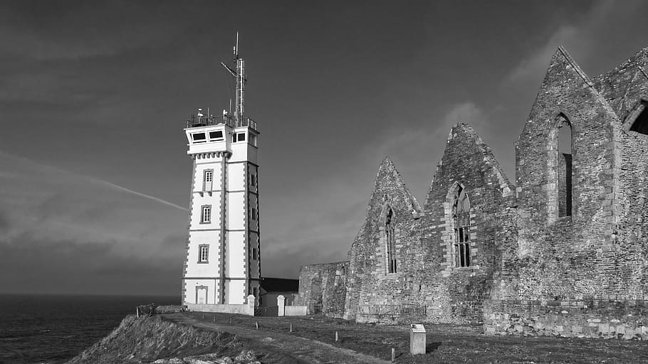 architecture, building, tower, beacon, france, plougonvelin HD wallpaper