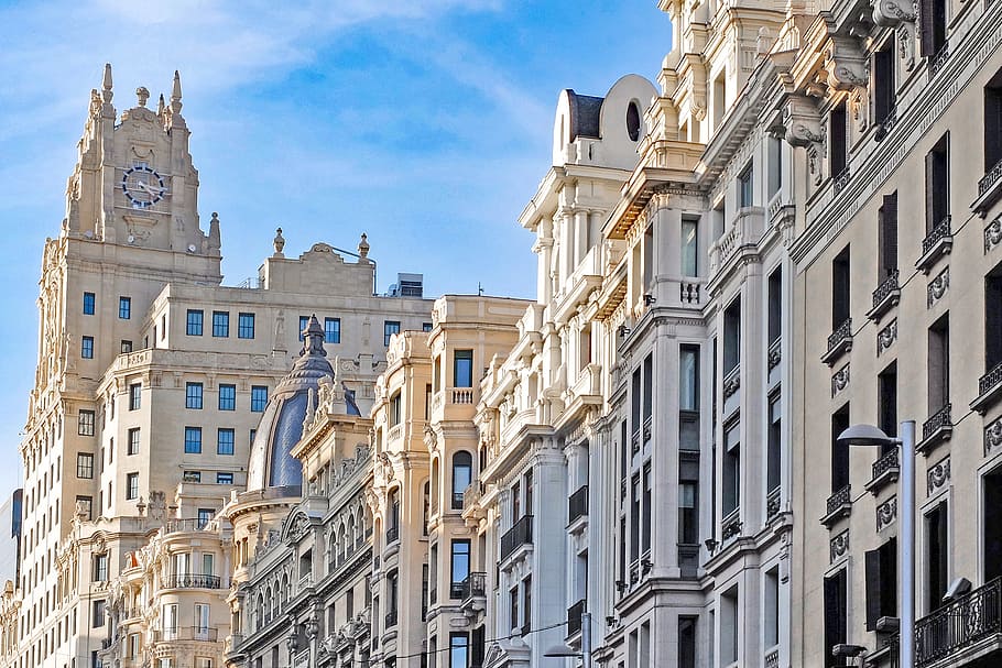 Buildings in Madrid, Spain, city and Urban, architecture, building exterior
