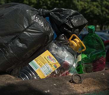 plastic waste, pet, trash, garbage, bags, environment, plastic bag HD wallpaper