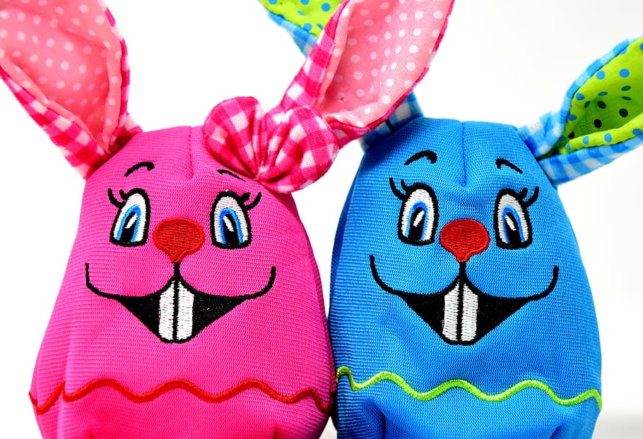 easter, easter bunny, colorful, hare, spring, easter decoration HD wallpaper