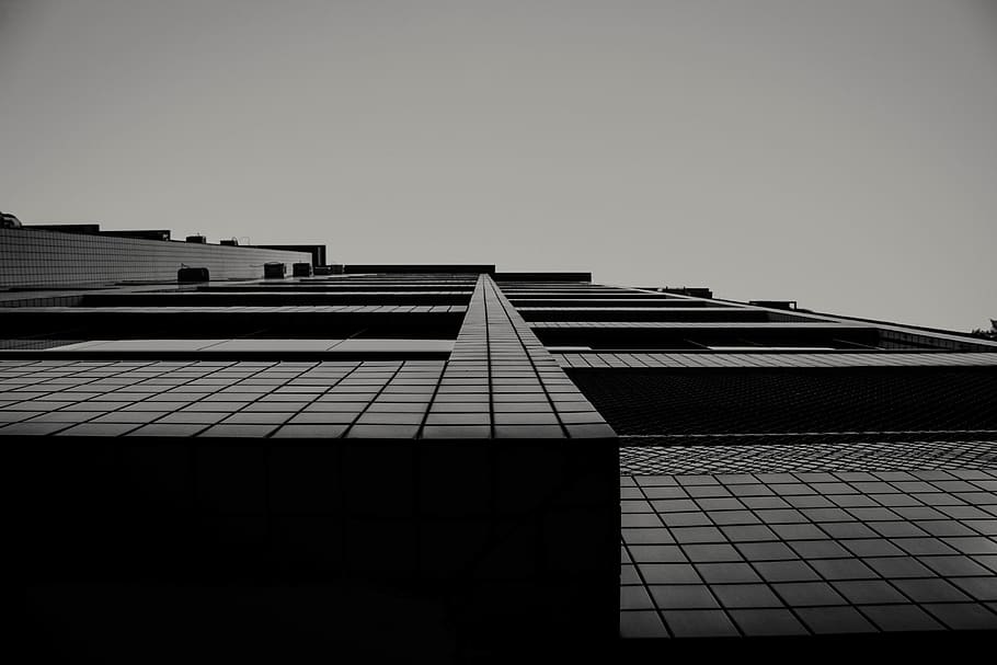art, structure, squares, lines, modern, black and white, grayscale HD wallpaper