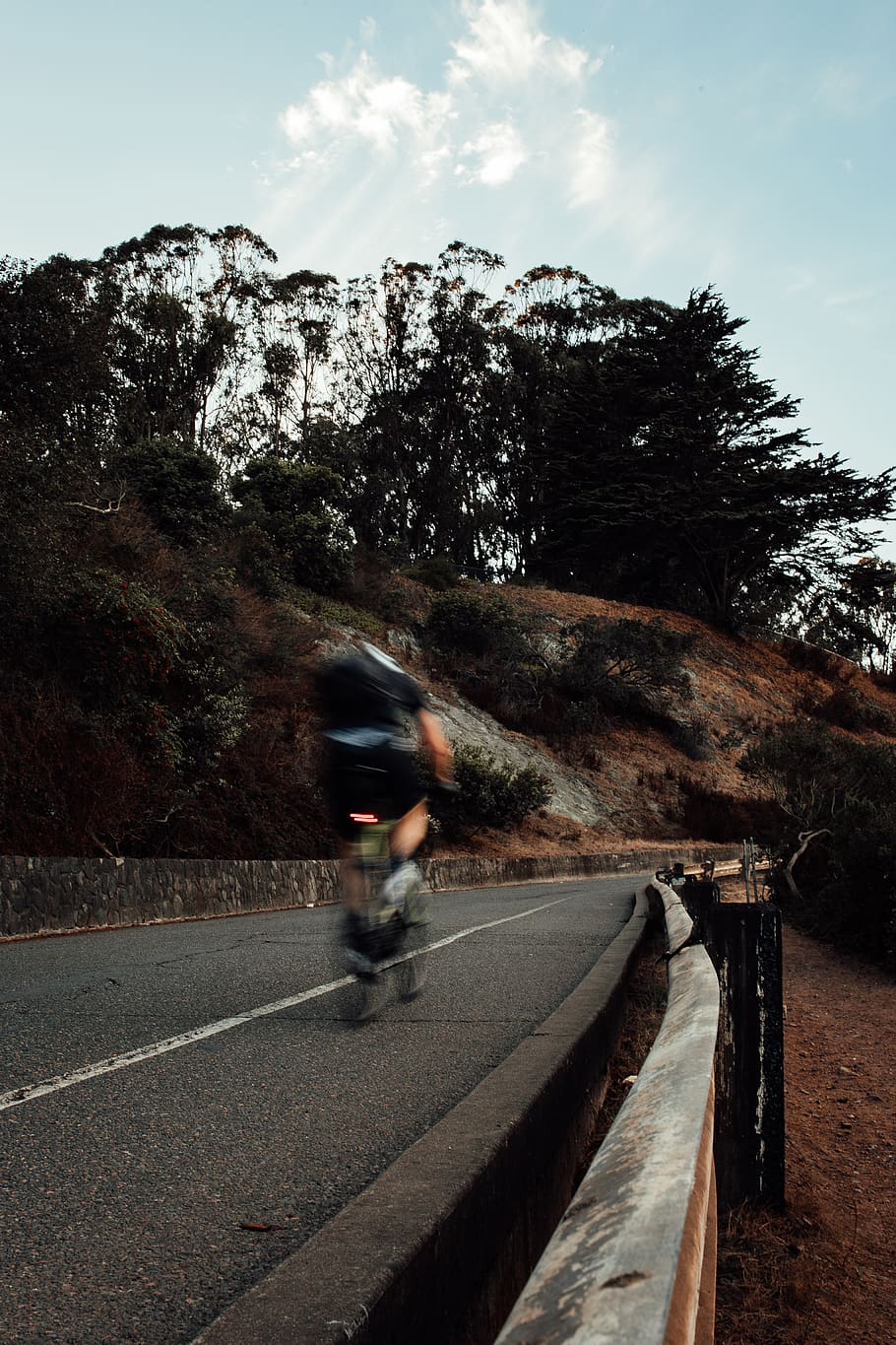man riding bicycle on road, san francisco, united states, bike HD wallpaper