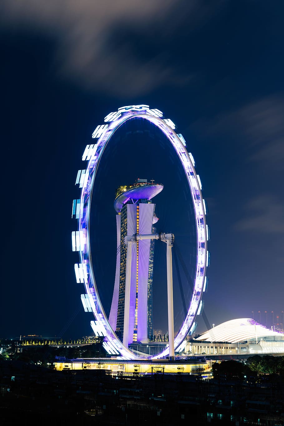 blue and white ferris wheel+, vehicle, boat, transportation, amusement park HD wallpaper