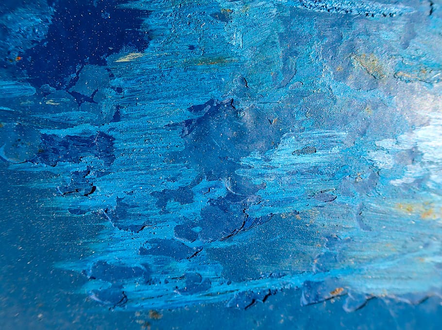 Blue and White Abstract Painting, acrylic paint, art, color, colourful